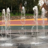 Пешеходный фонтан сухой из 8 струй, готовый комплект